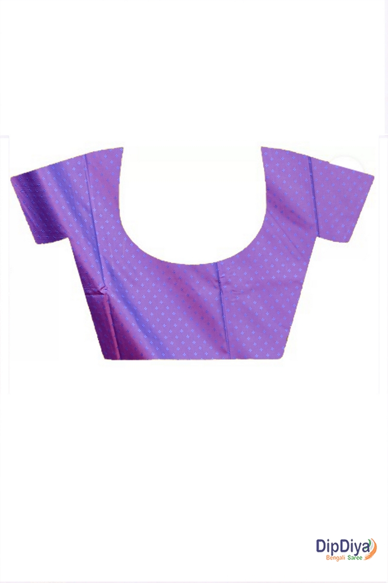 Purple Cotton Silk Paromal Kathan Saree (487)